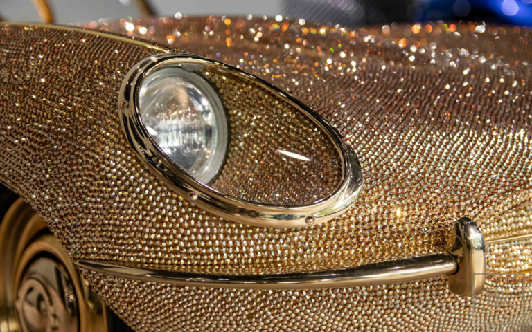 Childs Car SWAROVSKI Encrusted 24K Gold Plated   0 for sale For Super Rich