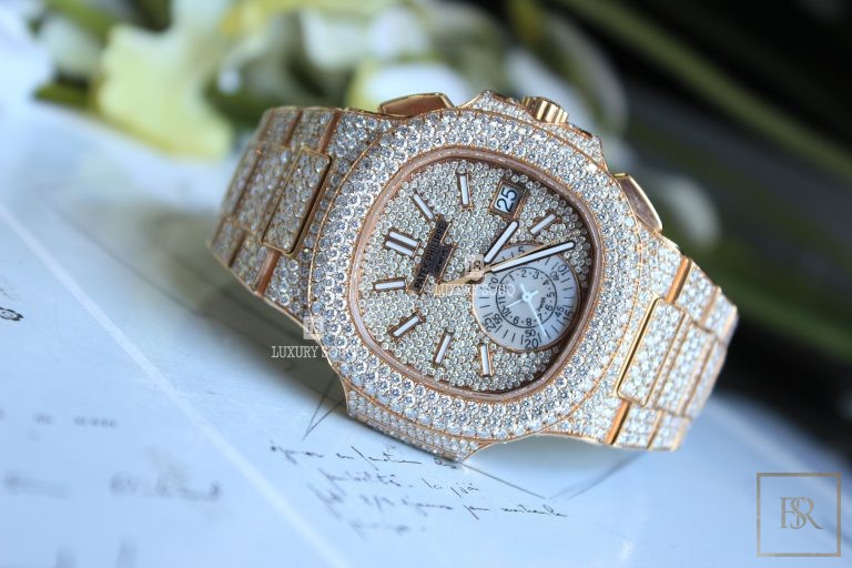 Watch PATEK PHILIPPE Nautilus Chronograph Date Diamond Pave Set  for sale For Super Rich