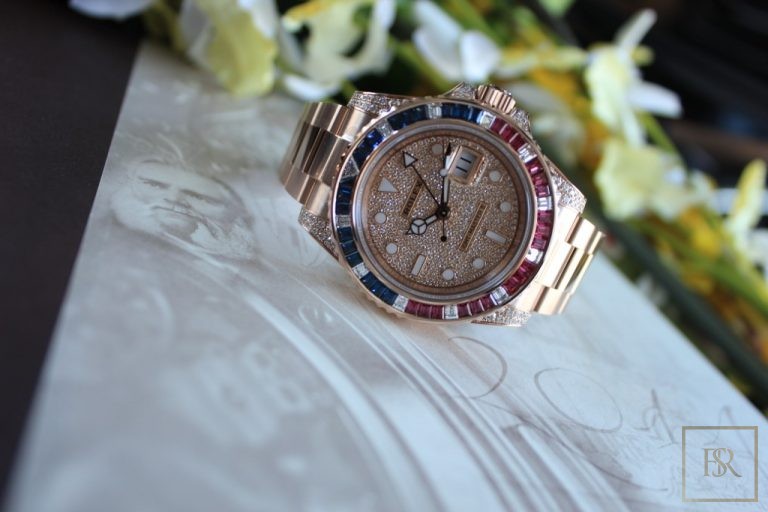 Watch ROLEX GMT-Master II Automatic Rose Gold Diamond for sale For Super Rich