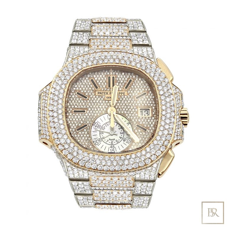 Watch PATEK PHILIPPE Nautilus Chronograph Date Diamond Pave Set  170000 for sale For Super Rich