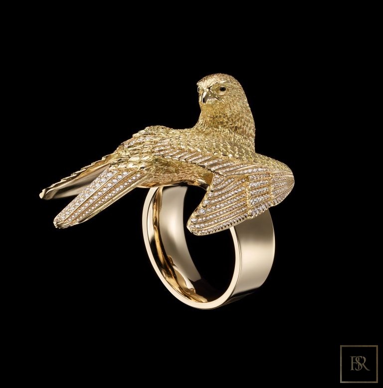 Masterpiece Gold & Diamonds FALCON Ring - GIBERG 68000 for sale For Super Rich