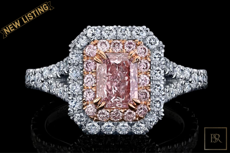 Ring Radiant Fancy Intense Pink Diamond for sale For Super Rich