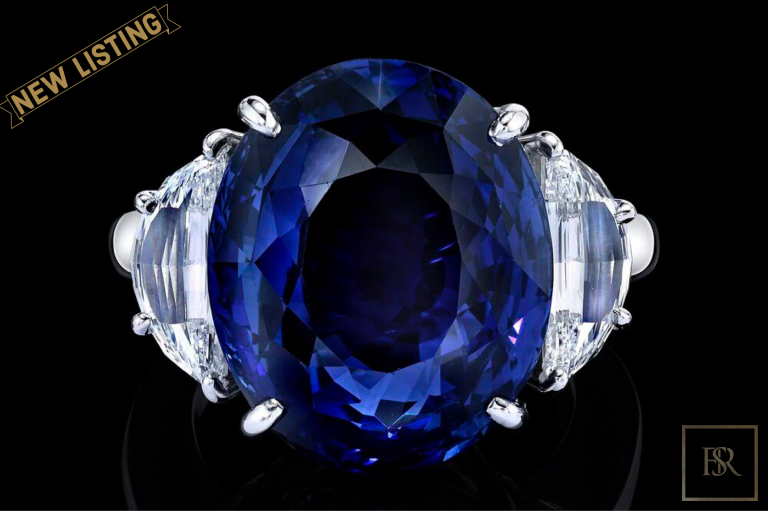 Ring 22.01CT Oval Blue Sapphire Diamond for sale For Super Rich